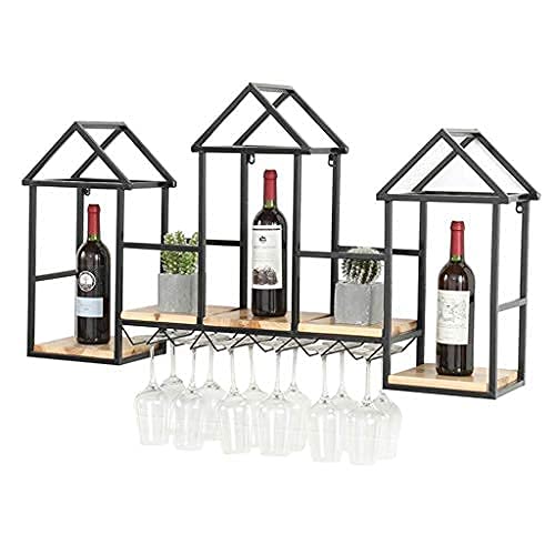 Porte-verre porte-bouteille de vin mural et plafond suspendu pour stockage bistrot