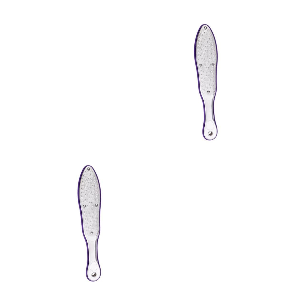 FOMIYES 2stücke Stainless Steel Fußraspel Professionelle Hornhautentferner Für Männer Frauen Und Senioren Waschbar Wiederverwendbar Ergonomisches Design Für Sanfte Fußpflege Und