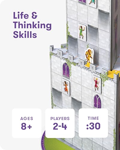 SimplyFun The Climbing Knights - Juego de Mesa Estratégico para Escalar Castillos con Caballeros Magnéticos, Peones Guardias y Componentes Premium - 2 a 4 Jugadores, Edad Recomendada: 8 Años en Adelante miniatura 3