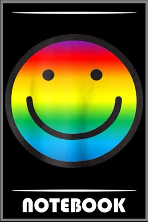 Notebook: Smiley Face Happy Face Rainbow notebook 100 pages 6x9 inch by Phai Daysom
