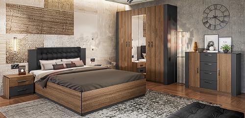 Camera da Letto Completa con Armadio ad Ante Battenti con