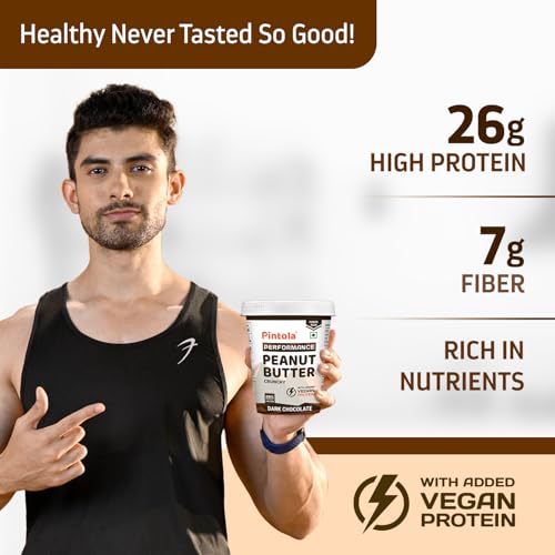 Image of Pintola Combo - Performance Series Dark Chocolate Peanut Butter Crunchy 1Kg + Rice Cake Multigrain Salted 130g, 100% Roasted Peanuts butter, Chocolate Flavour Nut Butter With Organic Rice Cakes