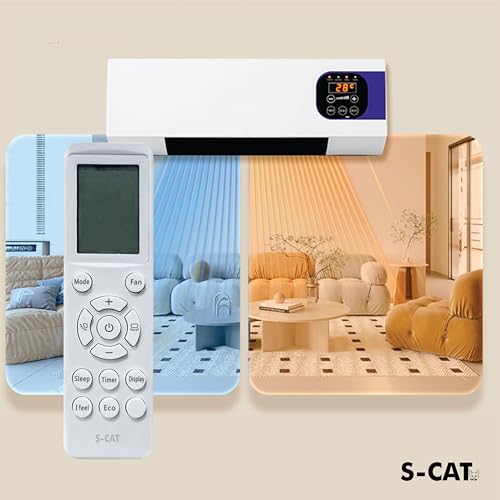 Image of S-CAT Compatible with Daikin AC Remote Control Model 247 (No Backlight) Suitable for 1 /1.5 /2 Ton Split /Window /Cassette AC (Match Old Remote Exactly, for Any Issues Contact Helpline)