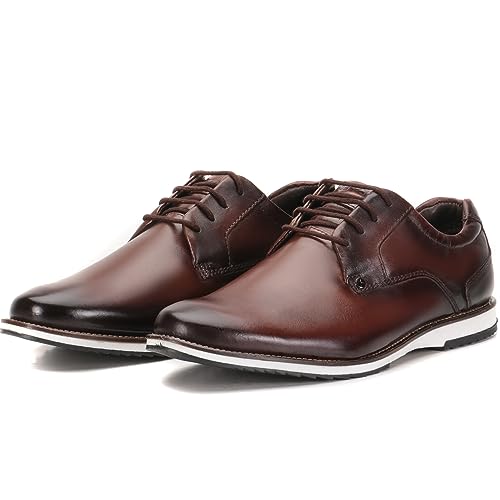 Sapato Social Masculino Oxford Couro Legítimo Todo Espumado Bico Redondo Brogue Estilo Italiano Forr