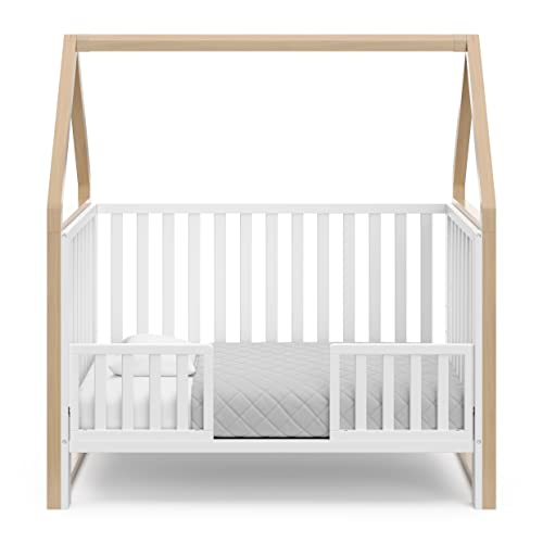 Storkcraft Orchard 5-In-1 Convertible Crib (White With Driftwood) – Canopy Style Baby Crib, Converts From Crib To Toddler Bed, Daybed And Full-Size Bed, Fits Standard Full-Size Crib Mattress #TOP6
