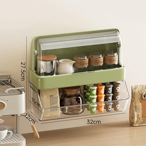 Solution de rangement double couche étanche à couvercle pour sachets de thé