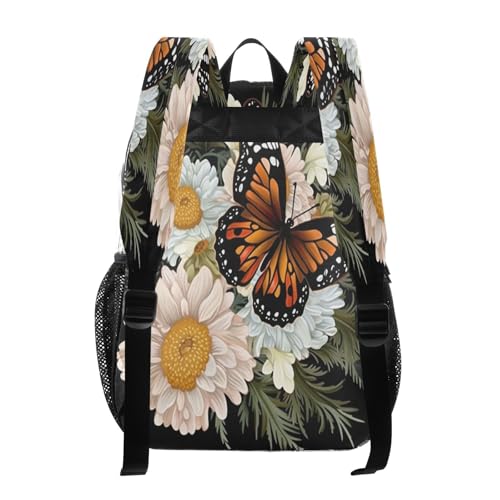 Old Grungy Butterfly Clear Backpack - Stadium Approved Large 15.7-inch Waterproof Transparent Bag for Sports, Concerts, Work, Travel#1593