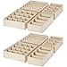 SimpleHome Pure | Stabile Schubladen Aufbewahrungsboxen für Unterwäsche aus Sackleinen | waschbar | 8er-Set | Beige.