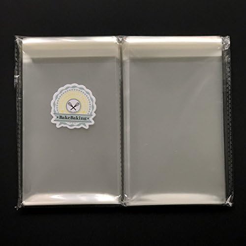 Miniatura 6 de 200 bolsas de celofán transparentes con autocierre adhesivo de 0001 pulgadas de plástico OPP para galletas horneadas y útiles para fiestas como