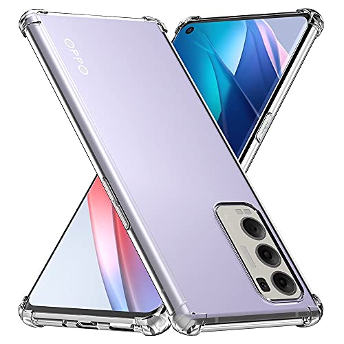 ebestStar -Coque Compatible avec Oppo Find X3 Neo Etui Housse Silicone Slim Coins rebords renforcés Invisible Antichoc, Transparent [Phone: 159.9 x 72.5 x 8 mm, 6.6''] Cover