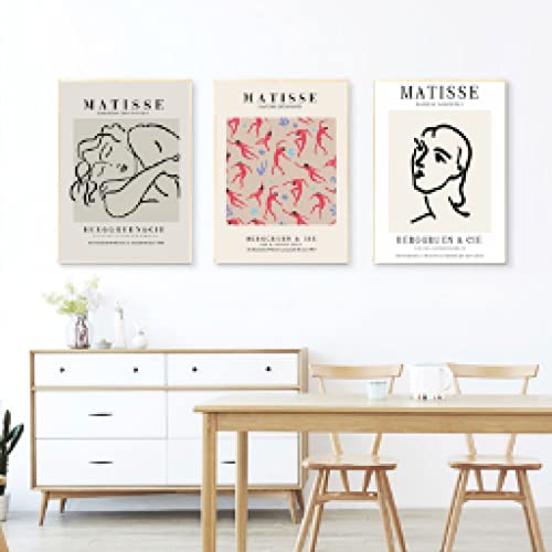 Toile peinture colorée plante et affiche art mural bohème chic 50x70cm