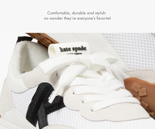 kate spade new york Women's K as in Kate Sneaker, True White, 83