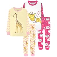 DAUGHTER QUEEN Giraffe Pajamas for Girls Toddler Kids 100% Cotton Pjs 3T Children Pj Sets Jammies Sleepwear Clothes Size 3 Years Outfits Pyjamas Shirts Pijamas Ninas