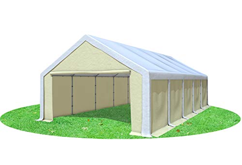 Stabilezelte Partyzelt 5x10m Modular Professional PVC 500 g/m² ohne Fenster Weiss BEIGE