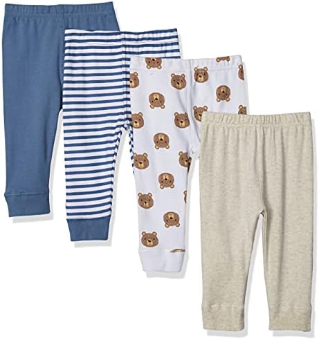 Hudson Baby Unisex Baby Cotton Pants and Leggings Little Bear, 3-6 Months