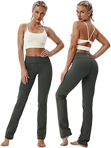 BUBBLELIME 29"/31"/33"/35" 3 Styles Women Bootcut Yoga Pants Basic/Back Pocket/Straight Leg Soft Workout Flare Tummy Control 4 BUBBLELIME 29"/31"/33"/35" 3 Styles Women Bootcut Yoga Pants Basic/Back Pocket/Straight Leg Soft Workout Flare Tummy Control