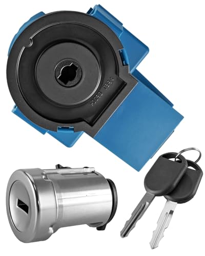 Ignition Switch Lock Cylinder Kit Fit for Ford F150 250 F350 F450 Escape Explorer Expedition Mustang Focus Lincoln Some Models, Engine Starter Switch Replace 98AZ11572A, Black