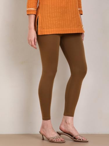 Image of TWIN BIRDS Super Stretchable Cotton Elasthane Fabric Ankle Length Leggings for Women
