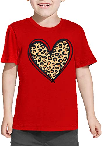 Image of LAZYCHILD Kids Valentine Shirt Girls Valentines Day Shirts Heart Graphic Long Sleeve Striped Tee Tops 5-14 Years