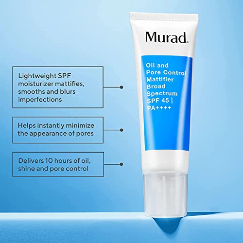 Murad Essential-C Bundle With Facial Cleanser - Vitamin & Antioxidant Rich Treatment, 2 Fl Oz And Oil & Pore Control Mattifier Spf 45 - Facial Moisturizer, 1.7 Fl Oz #TOP2