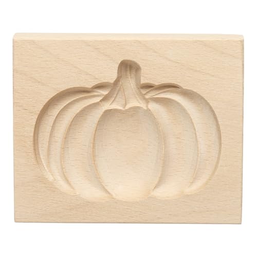 QUARKZMAN Stampo per biscotto in Legno 10cm x 8cm Stampo per Biscotto in Legno Zucca Strumento per Biscotto Intagliato Timbro Pressa Biscotto
