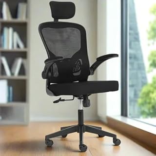 Cadeira de Escritório Ergonômica, Encosto em Malha Preta, Apoio para Braços Ajustável, Design Executivo para Home Office, Mesh Duplo - Produto 7 mais recomendado com 0 estrelas