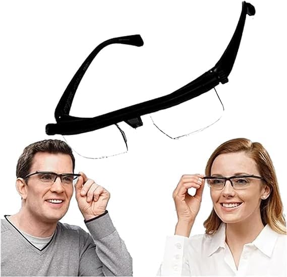 Adjustable Focus Reading Glasses as Seen on Tv,Adjustable Focus Glasses near and Far Sight,Adjustable Eyeglasses,Dial Vision Adjustable Glasse