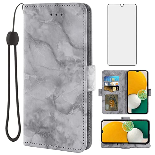 Protection Samsung Galaxy A15 5G/4G anti-choc Asuwish étui portefeuille cuir et verre trempé