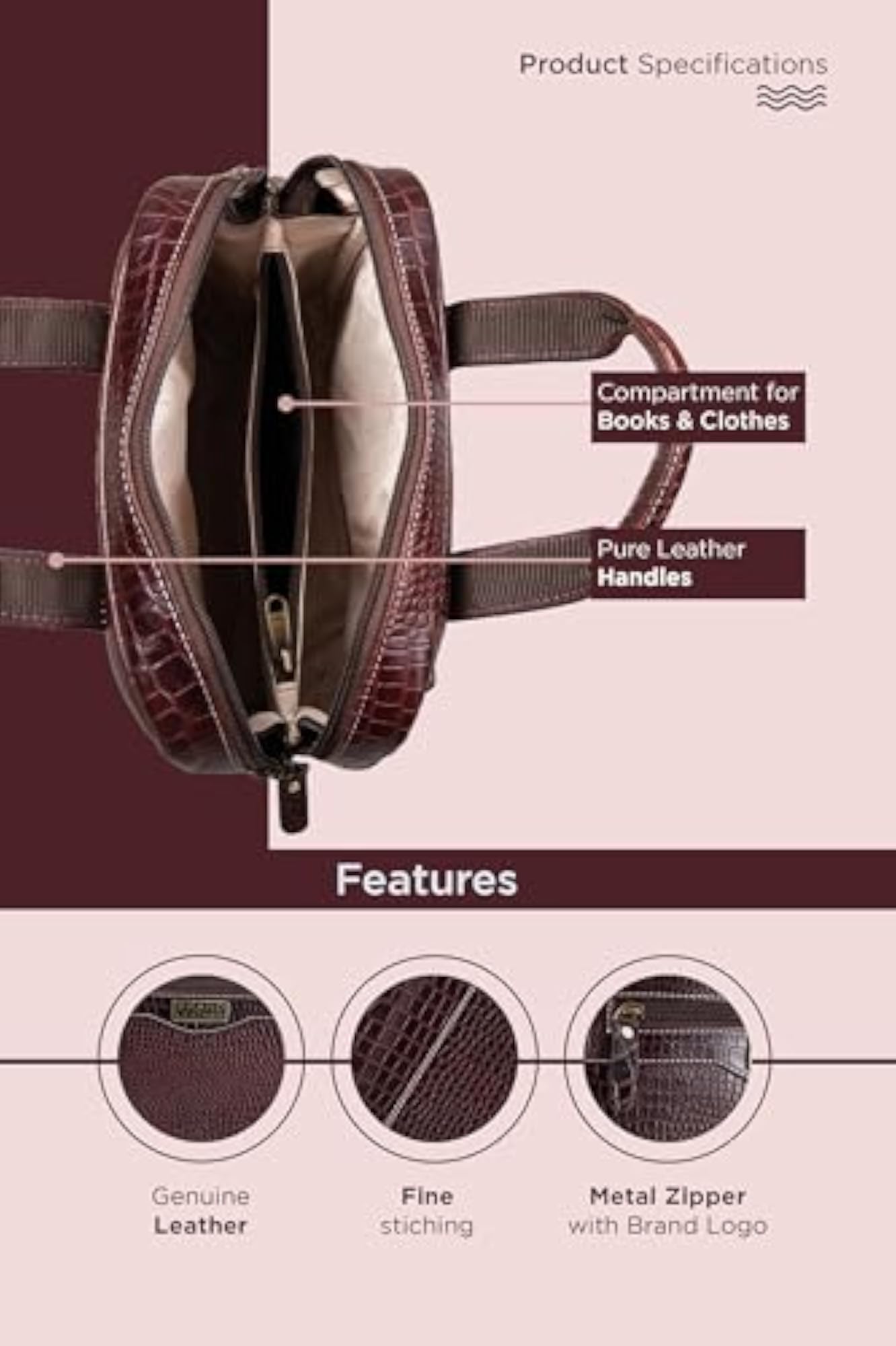 Genuine Cross Body Sling Bag with Handle, Gift