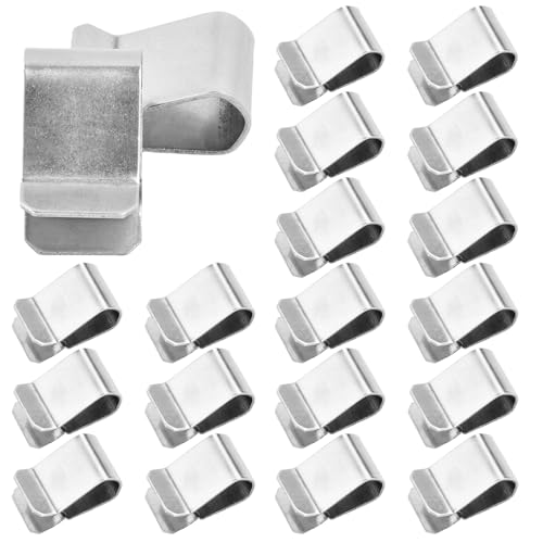 dentedeleao Metall-Klammern, U-Klammer, 25Stk Edelstahl Rostfrei, 21.4 mm x 12 mm, Silber