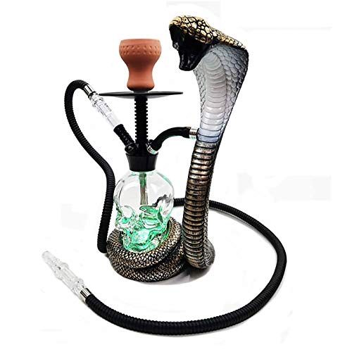 Juego de cachimba con Luces, cachimba Shisha Juego Completo Cachimba en Forma de Cobra Fácil de...