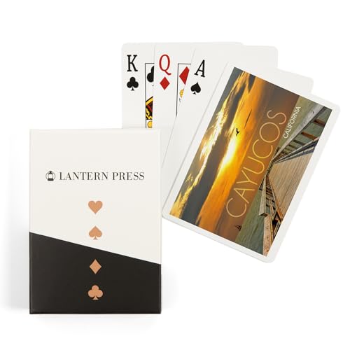 Lantern Press Cayucos California, Baraja de Póker 52 cartas
