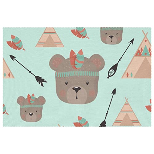 Sets de table ours indien amusants pour partager des moments joyeux - 2