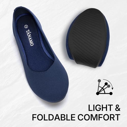 Image of Tanamo Ballet Flats for Women, Soft Knit, Work Travel Everyday Shoes