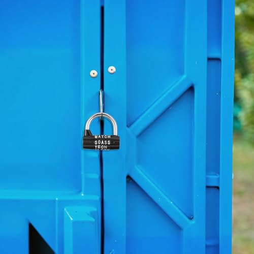 Image of 4 Pcs 5 Letter Combination Lock Heavy Duty Gym Locker 5 Digit Word Escape Room Locks Keyless Resettable Metal Lock for College Gym Toolbox Hasp Cabinet