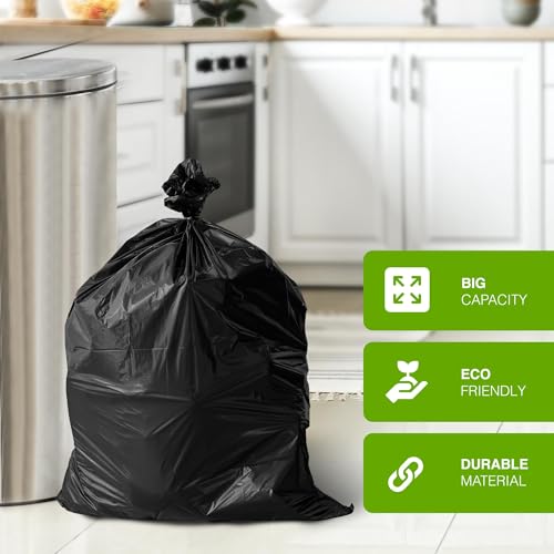 EcoBag - Extra Strong Heavy Duty Refuse Sacks - Recyclable Bin Bags, Leak Resistant, Eco-Friendly, Durable Waste Disposal Bags for Household & Commercial Use, 30 Micron (Μm) /100l - Image 3