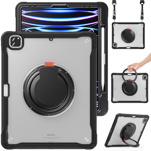 Étui iPad Pro 12.9 protection antichoc transparente sangle réglable - 2