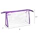 Hedume 10 Pcs Transparent Waterproof Cosmetic Bag, PVC Clear Makeup Organizing Bags With Zipper Perfect for Bathroom, Travel