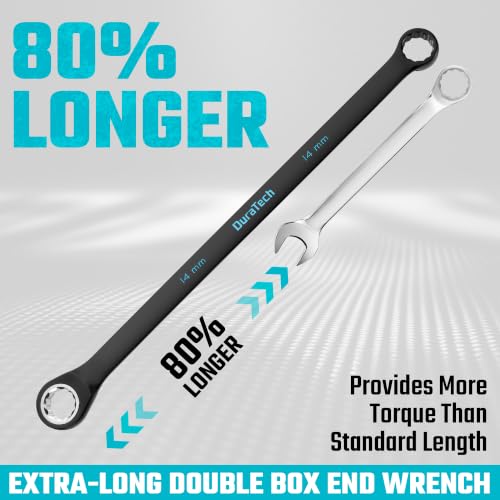 Image of DURATECH 14 mm Extra Long Ratcheting Wrench, Metric, CR-V Steel
