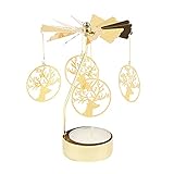 Hochwertiges Material: Diese stilvolle und elegante Laterne ist aus Glas und Metall gefertigt und hat eine Höhe von ca. 13 cm inklusive eines Karussells, das ihr ein anmutiges Aussehen verleiht. Ideal für Weihnachten, Heimdekoration, Hochzeiten, Geburtstage, etc.