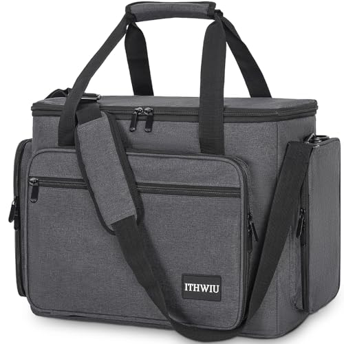 Image of Sewing Machine Carrying Case with Multiple Storage Pockets Large Capacity, Universal Tote Storage Bag Compatible with Most Standard Singer, Brother, Janome