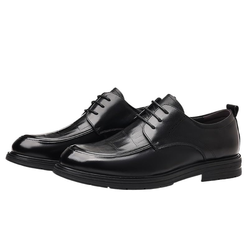 Men's Wingtip Dress Shoes Leather Lace Up Non Slip Business Derby Shoes for Men Comfort Casual Oxford Shoes Breathable Shoes