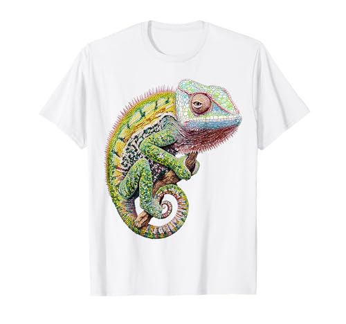 Camaleón Animal Motif Obra de arte Camaleón Camiseta