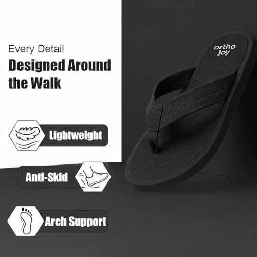 Image of ORTHO JOY Women's Doctor Ortho Slippers | Extra Soft Cushioned Footbed, Anti-Skid Lightweight Flip-Flops for Home & Daily Wear