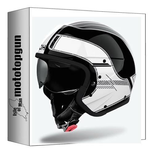 Casque Jet Airoh J 110 Blanc Raster Taille M Balades et Ville