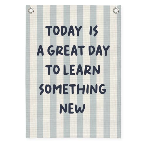 Dilemat u[ pLoXoi[ Ǌ|A|X^[AToday is a Great Day to Learn To Something New Wall Decor nMOoi[tbO z[XN[ ctvg 18X2