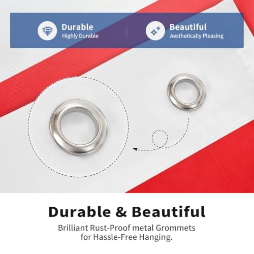 Drapeau extérieur double face en polyester rouge et blanc résistant avec œillets