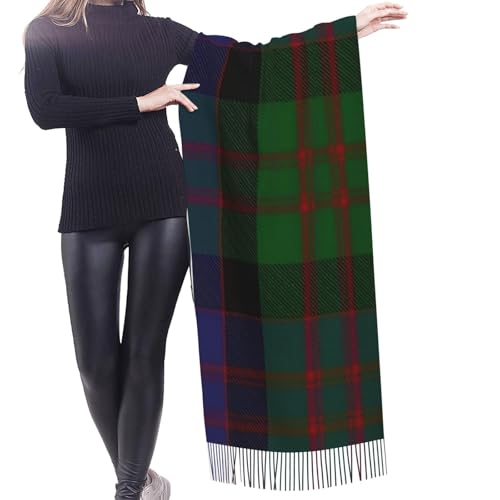 Macdonald Clan Tartan Women's Winter Scarf - Extra long 71 inch plaid cashmere soft fringe scarf, lightweight and warm, suitable for all seasons2