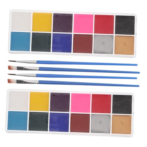 STOBAZA Water-soluble Body Paint Palette for Face and Body Theater Cosplay Makeup Kit Washable Face Paint for Boys and Girls Parties and Festivals