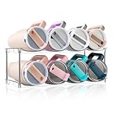 Larger Water Bottle Organizer for Stanley 40 oz Tumbler, Stackable Water Bottle Holder Rack for Cabinet, Kitchen Storage Organizer for for Stanley Cup Accessories, Tumbler Storage Holder，2 Pack